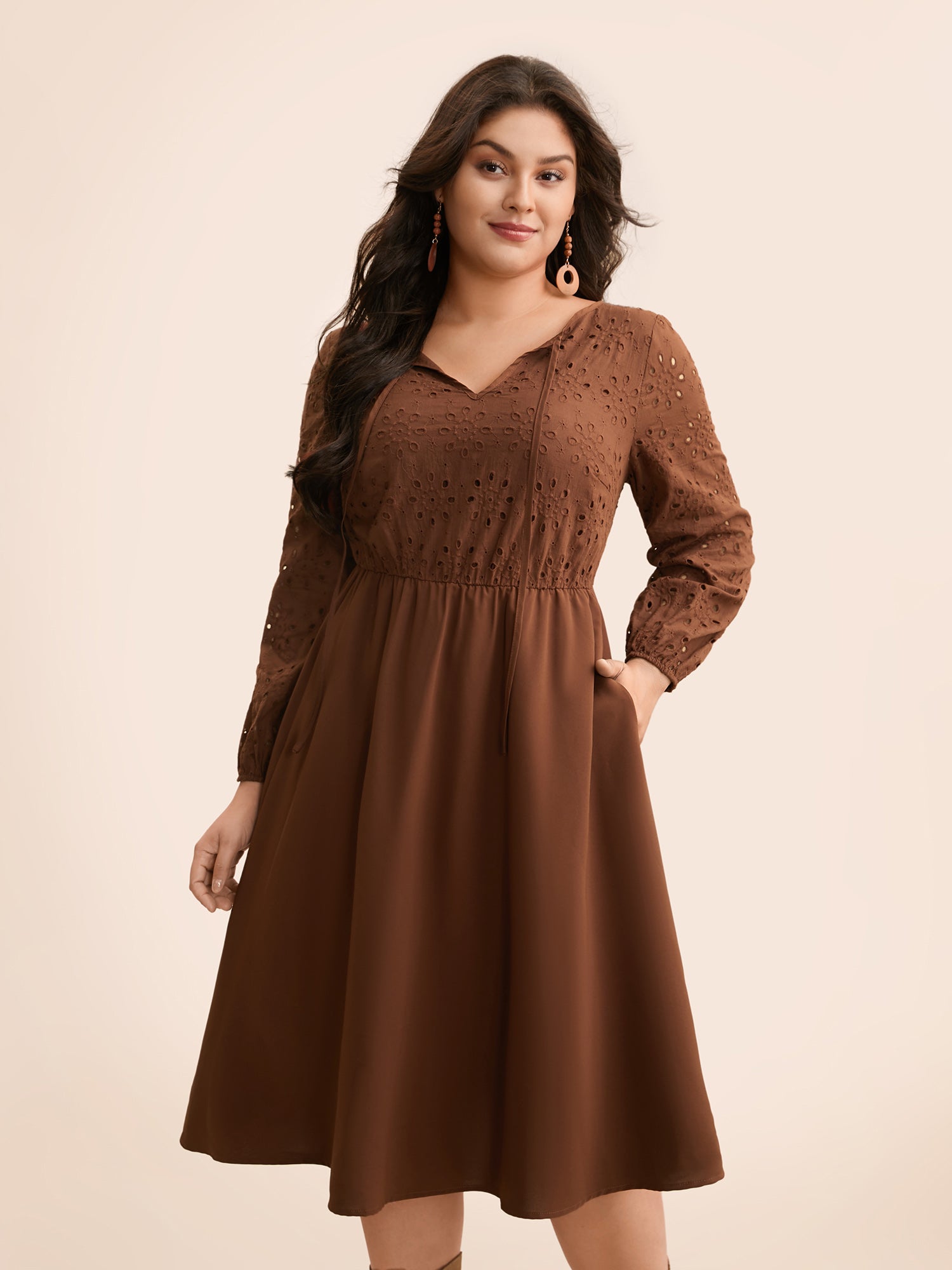 Broderie Anglaise Patchwork Tie Knot Dress