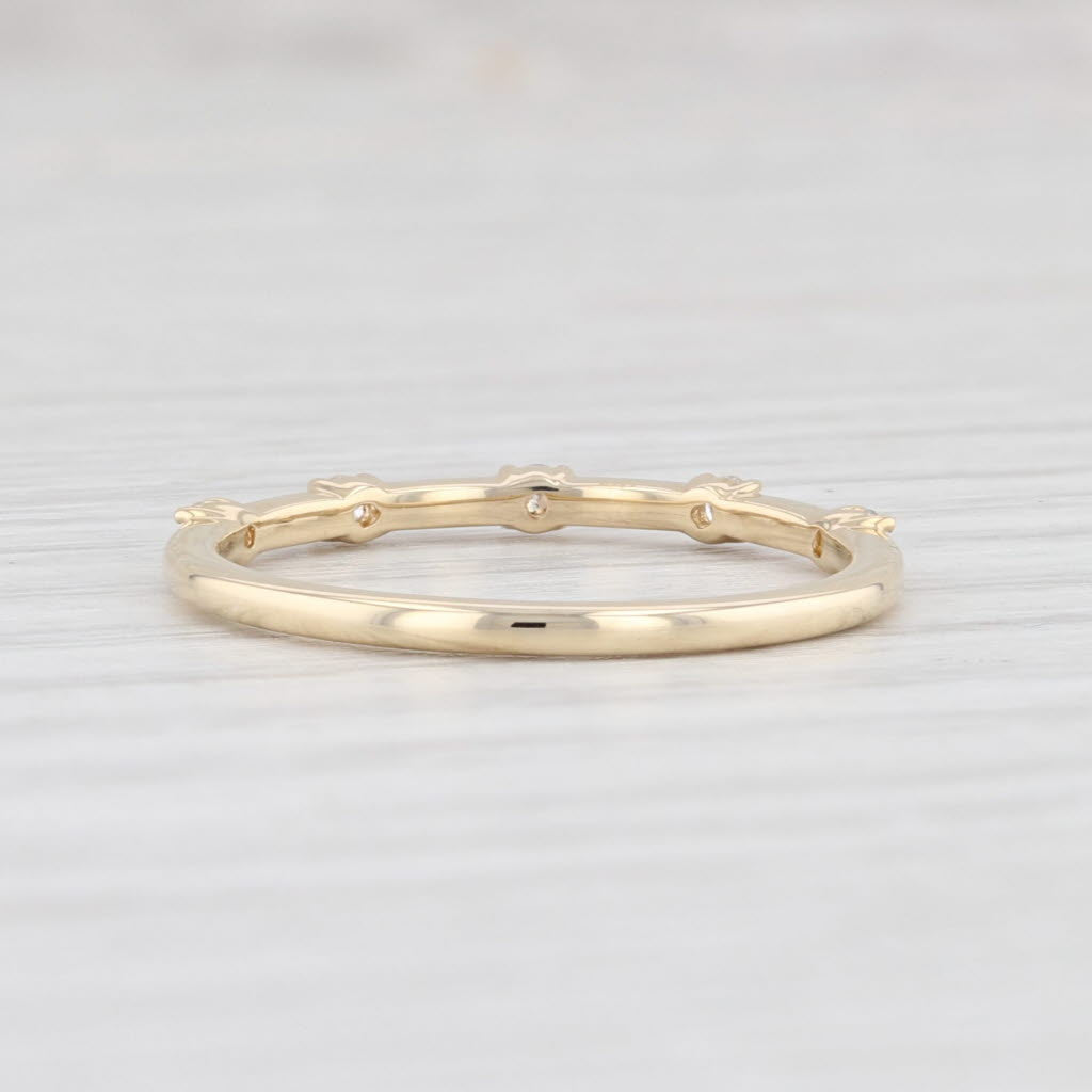 New Diamond Band 14k Yellow Gold Size 6.5 Wedding Stackable Ring