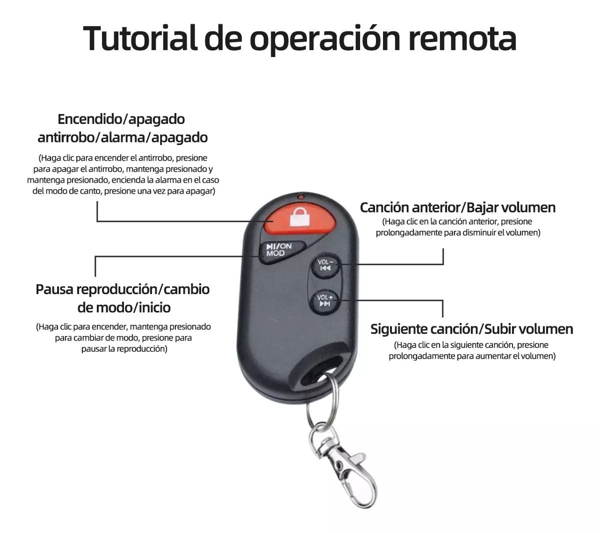 Bocinas Moto Alarma Con Bluetooth Usb Fm Tf