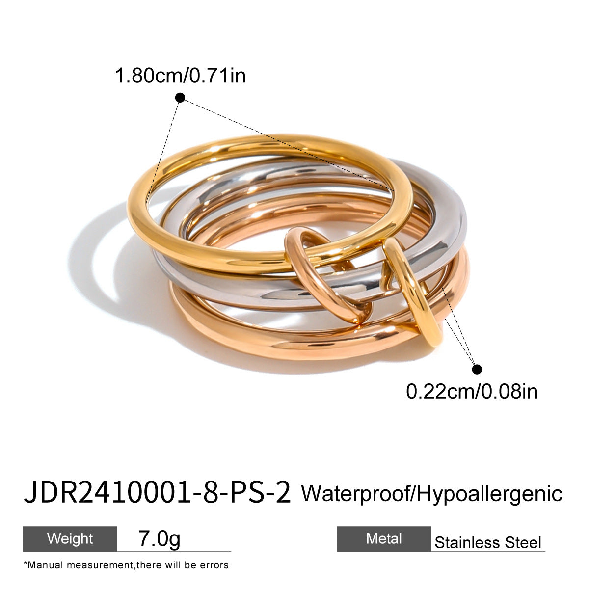 Stainless Steel Stacking Ring Niche Ins Style Ring Titanium Steel Bracelet Rings
