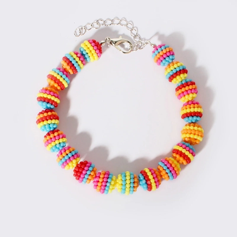 Cute Plastic Geometric Beaded Pet Collar