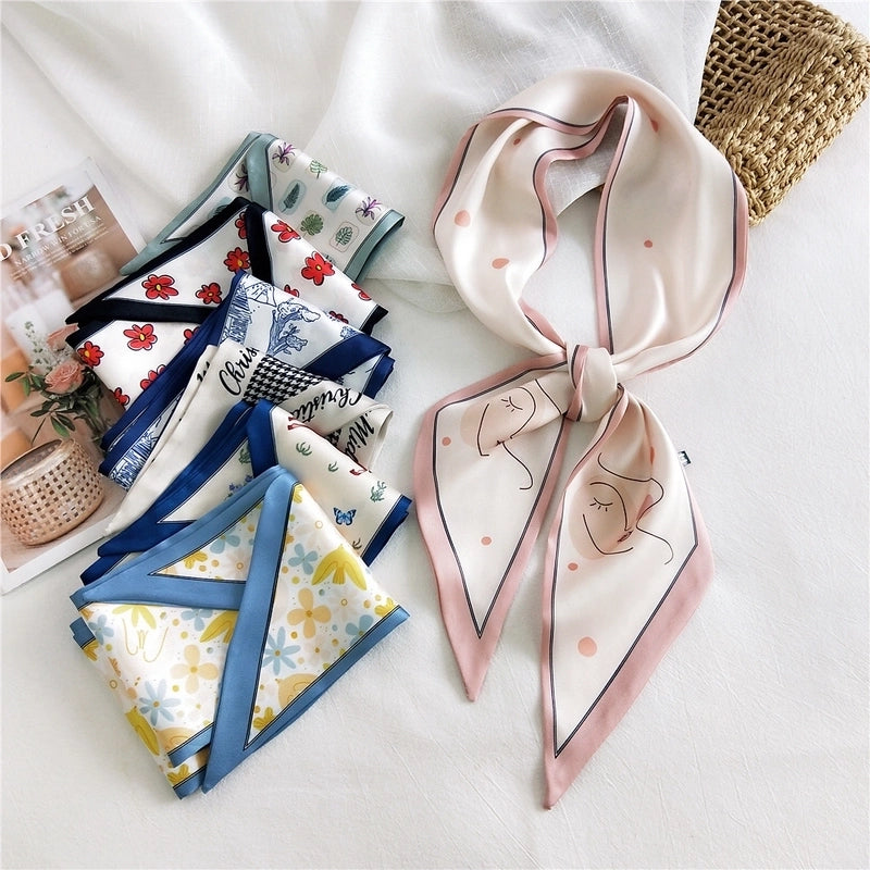 Fashion Printing Long Silk Scarf