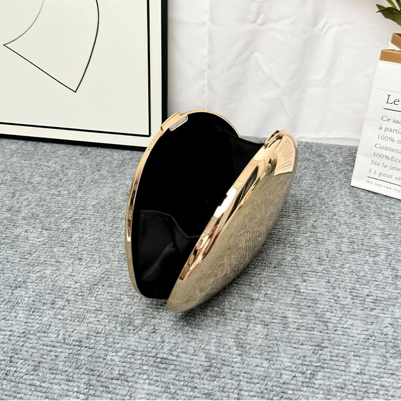 Women's Small Arylic Solid Color Elegant Dumpling Shape Magnetic Buckle Evening Bag