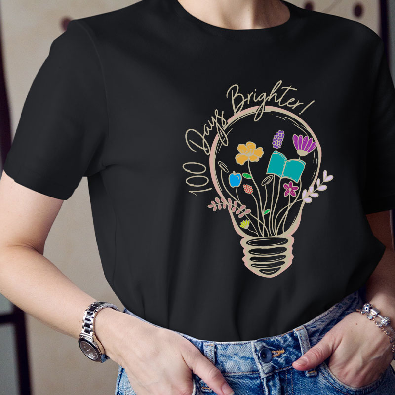 100 Days Brighter Teacher T-Shirt