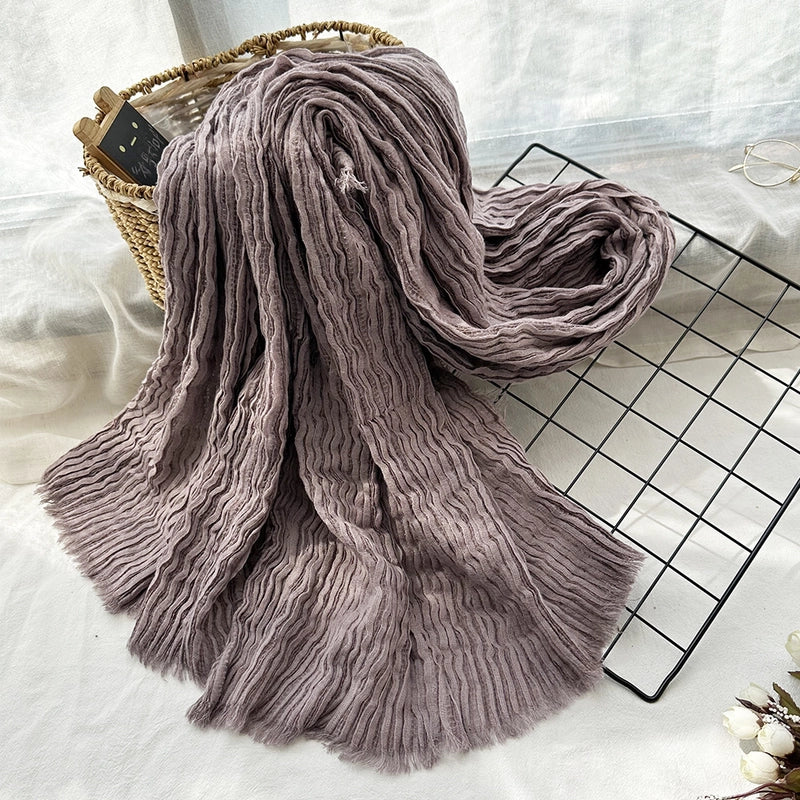 Women's Casual Minimalist Solid Color Viscose Fiber Scarf