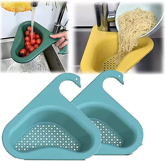 1Pc Swan Drain Rack Strainer. Multifunctional Kitchen Triangular Sink Filter