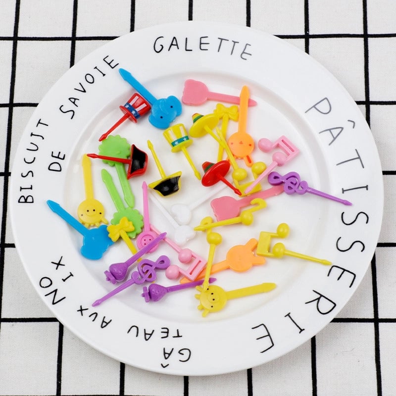 New Cartoon Fruit Fork  Mini Fruit Sign Hot Children Fruit Fork
