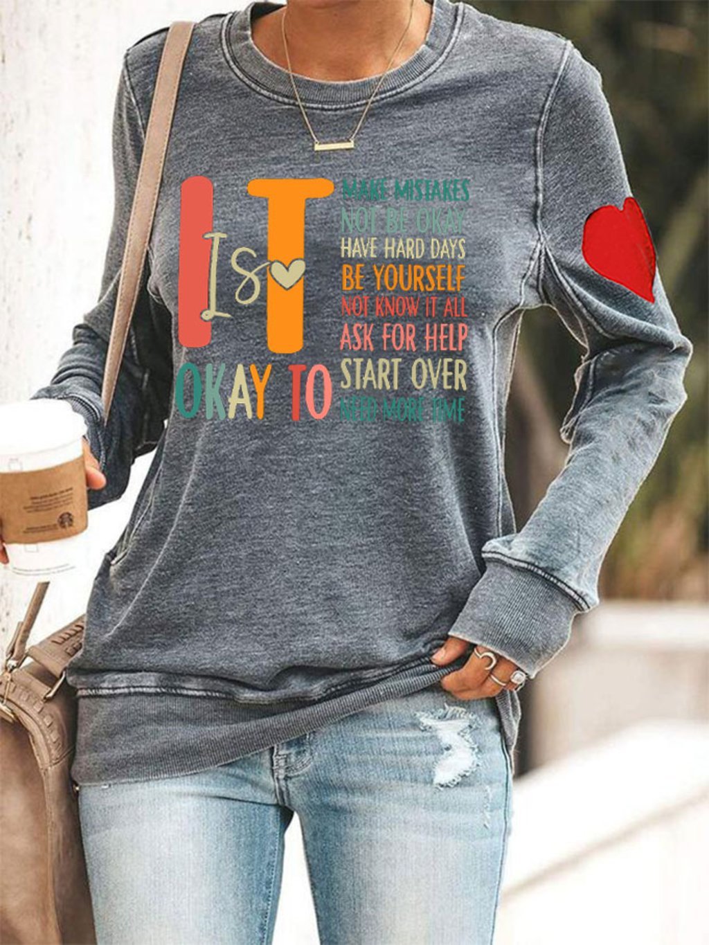 Women's It's Ok... Mental Health Printed Sweatshirt