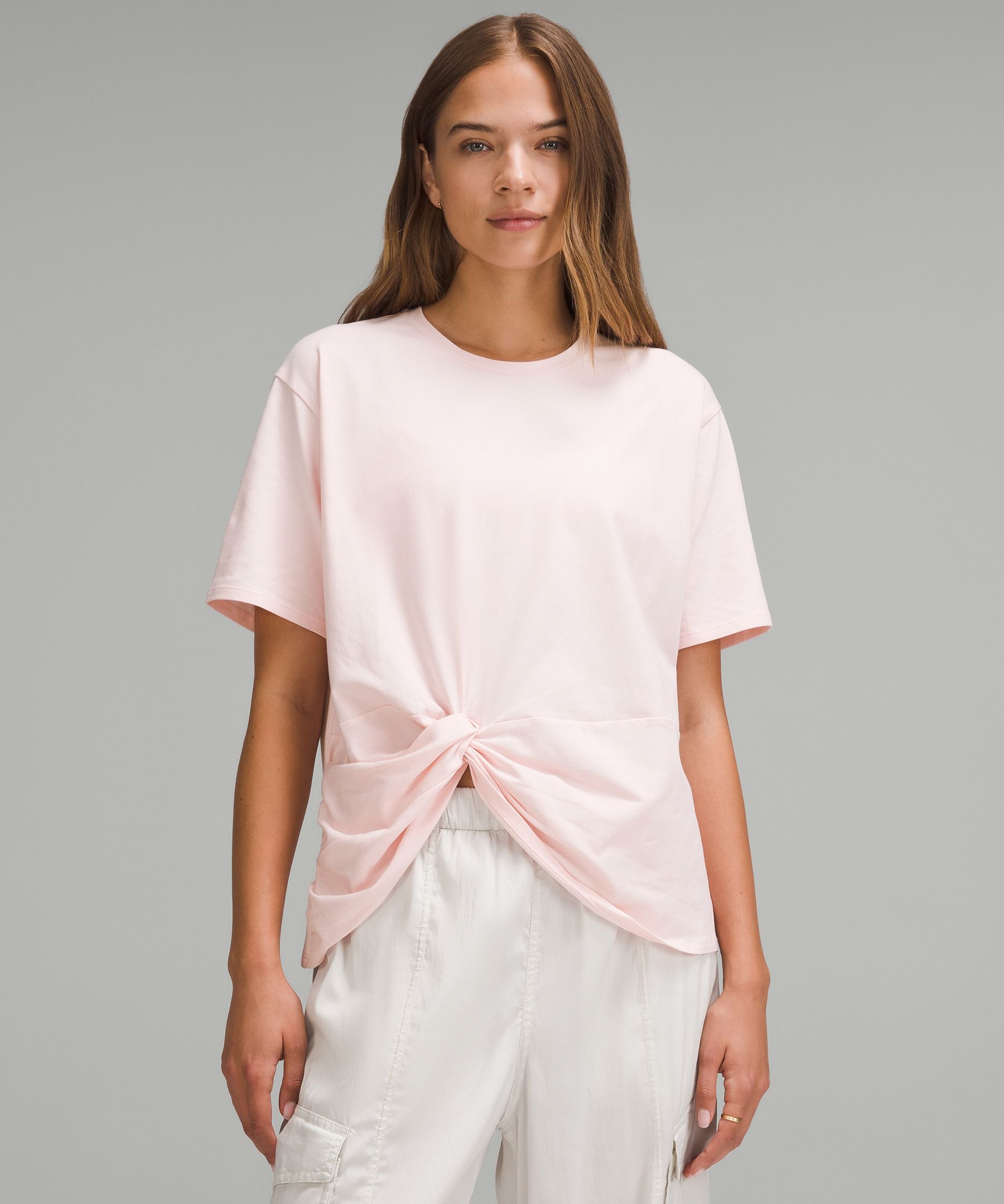 Twist-Front Oversized T-Shirt