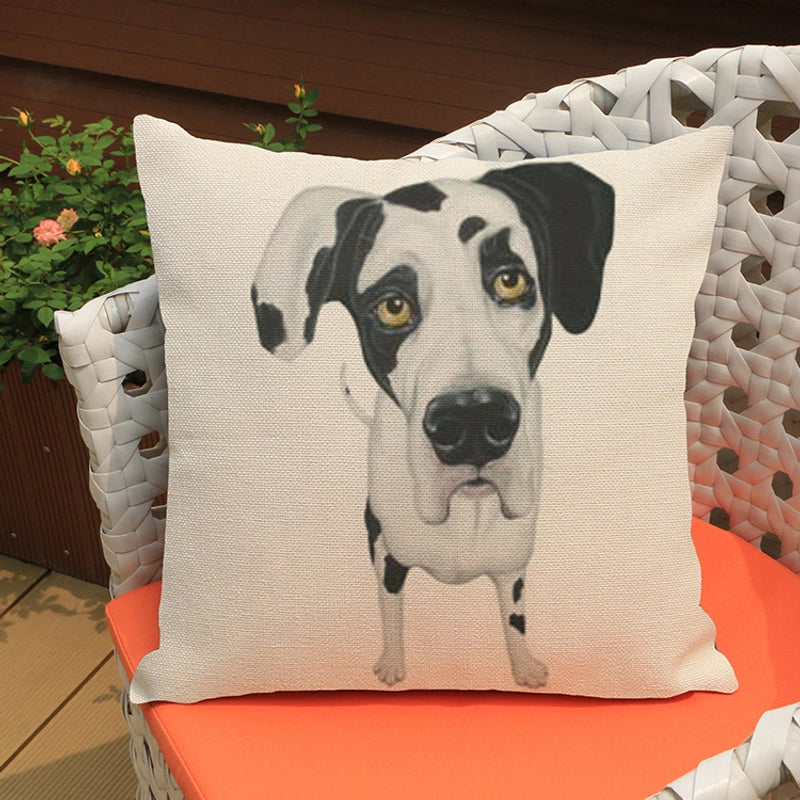Cute Dog Polyester Pillow Cases Couch & Sofa Decor