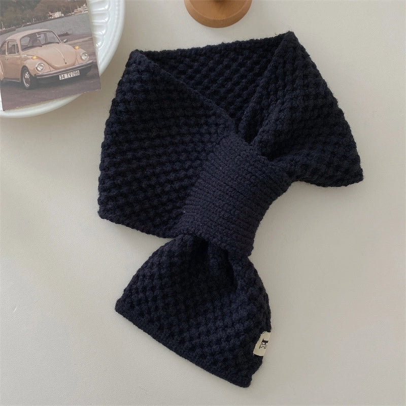 Women's Minimalist Solid Color Polyester Scarf