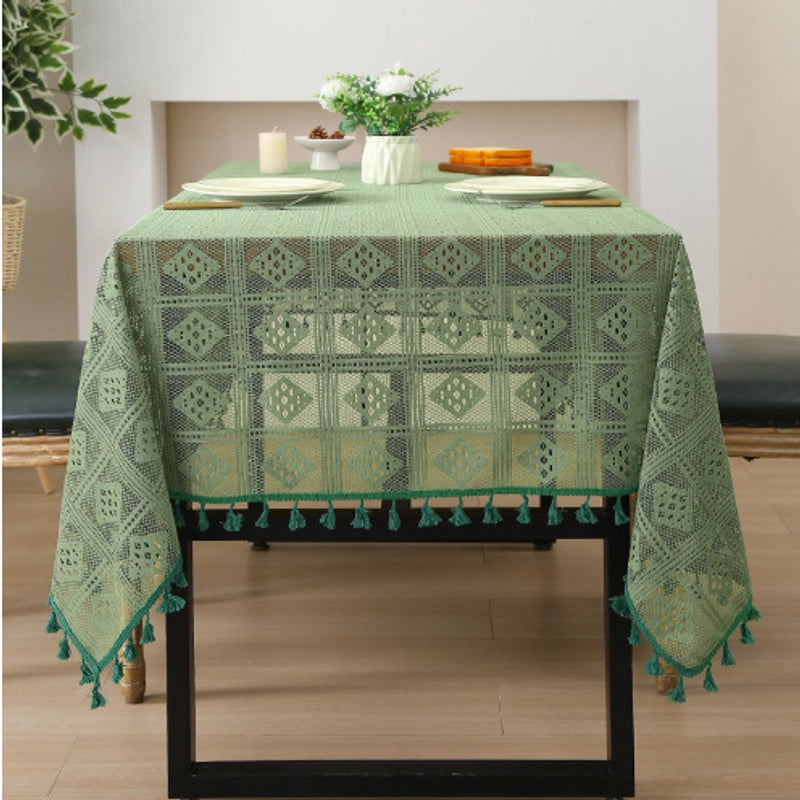 Elegant Plant Lingge Lace Tablecloths
