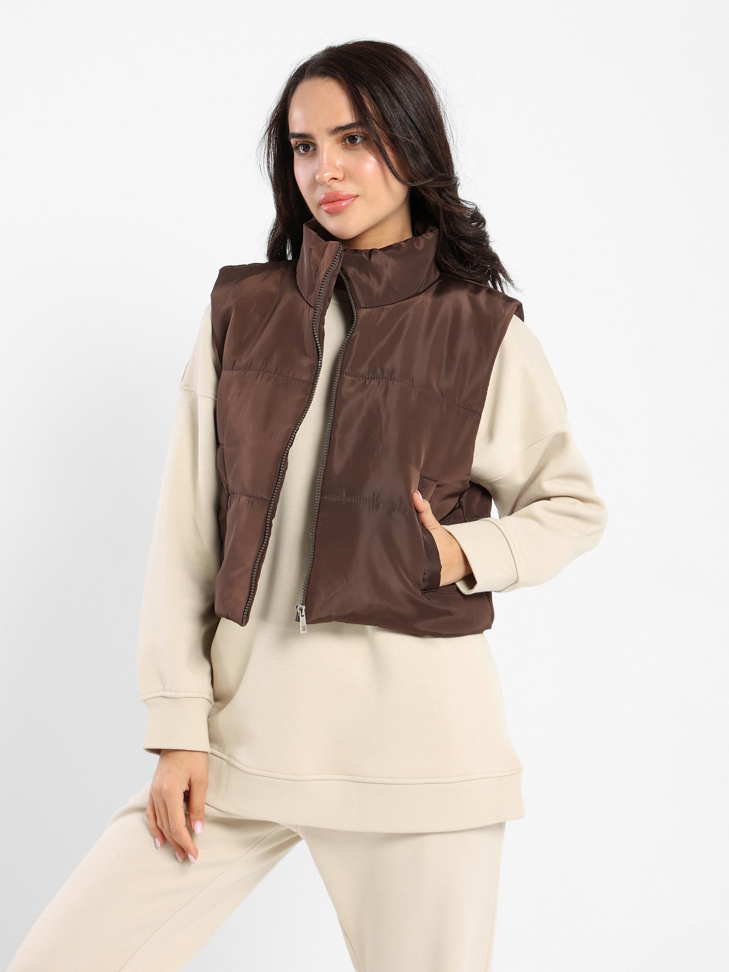 Basic Solid Gilet Jacket