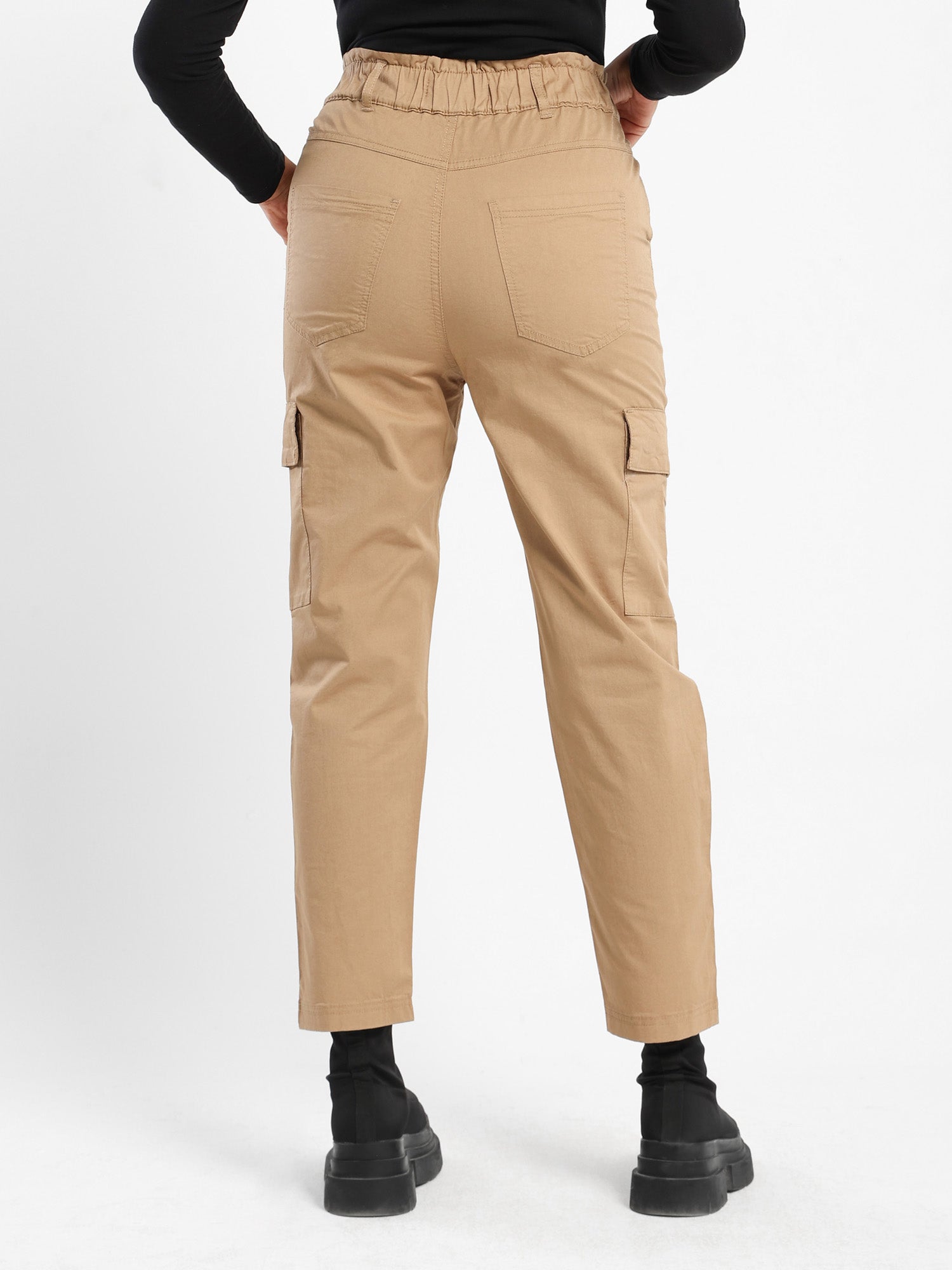 High-Waisted Paper Bag Pants