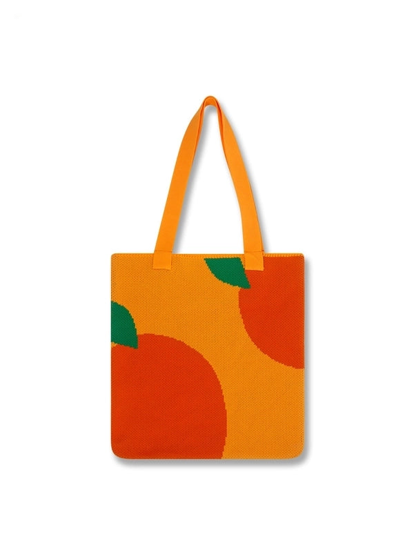 Women's Large Polyester Fruit Basic Open Tote Bag