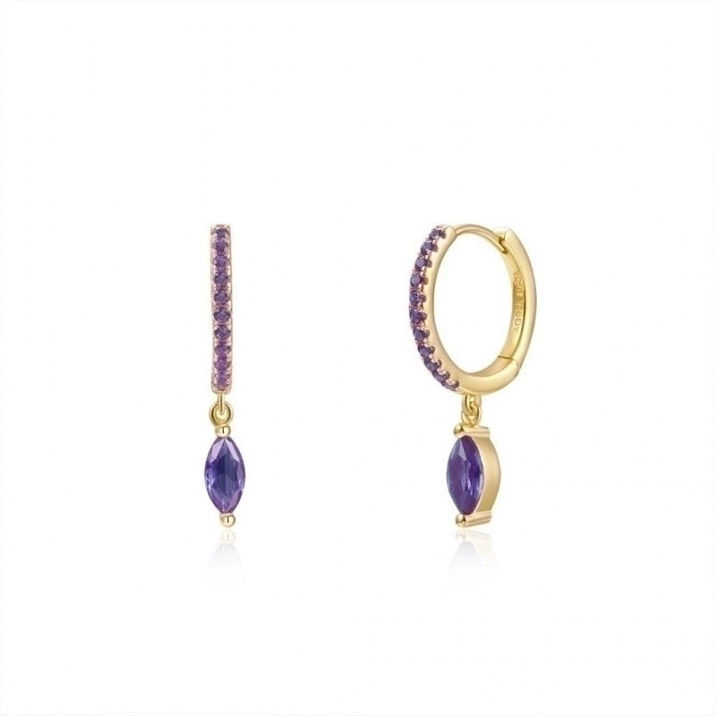 1 Pair Ig Style Water Droplets Plating Inlay Copper Zircon White Gold Plated Gold Plated Earrings