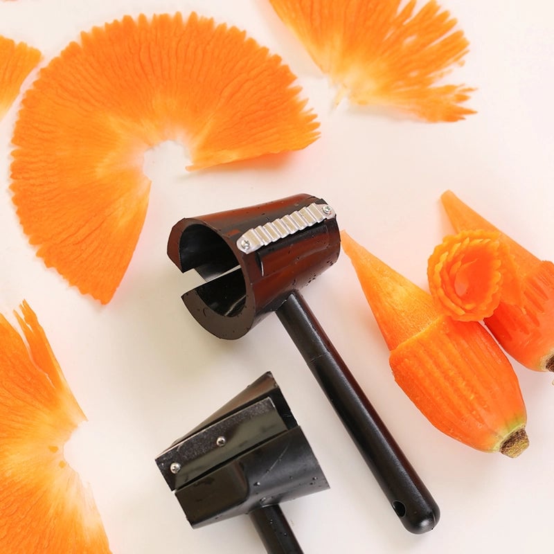 Multifunctional Spiral Flower Curler Cucumber Carrot Kitchen Creative Plate Decorations Cut Flower Artifact Fruit And Vegetable Shavings Tools