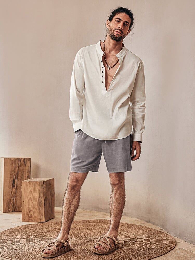 Casual Soft Linen Blend Shorts