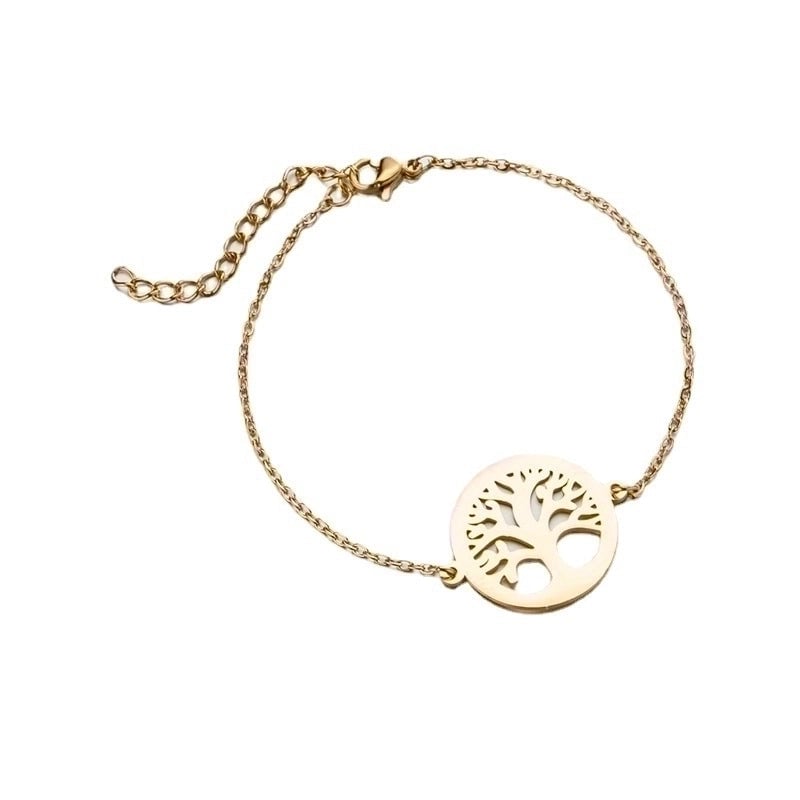 Minimalist Tree Coconut Tree Lotus 201 Stainless Steel Bracelets In Bulk