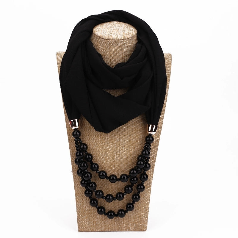 Women's Streetwear Solid Color Chiffon Patchwork Winter Scarves