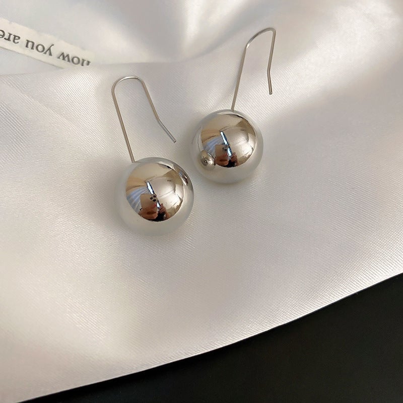 Circle Heart Geometric Metal Electroplating Earrings