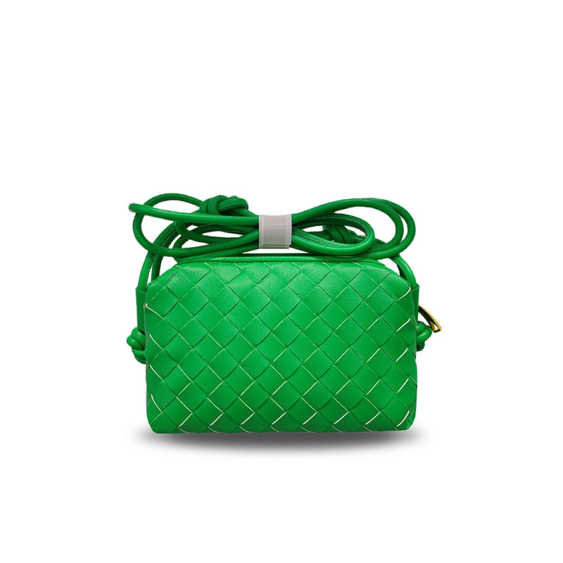 New Square Woven Cloud Bag Genuine Leather  Women's Bag Fashionable Hand-held Shoulder Crossbody Bag For Women