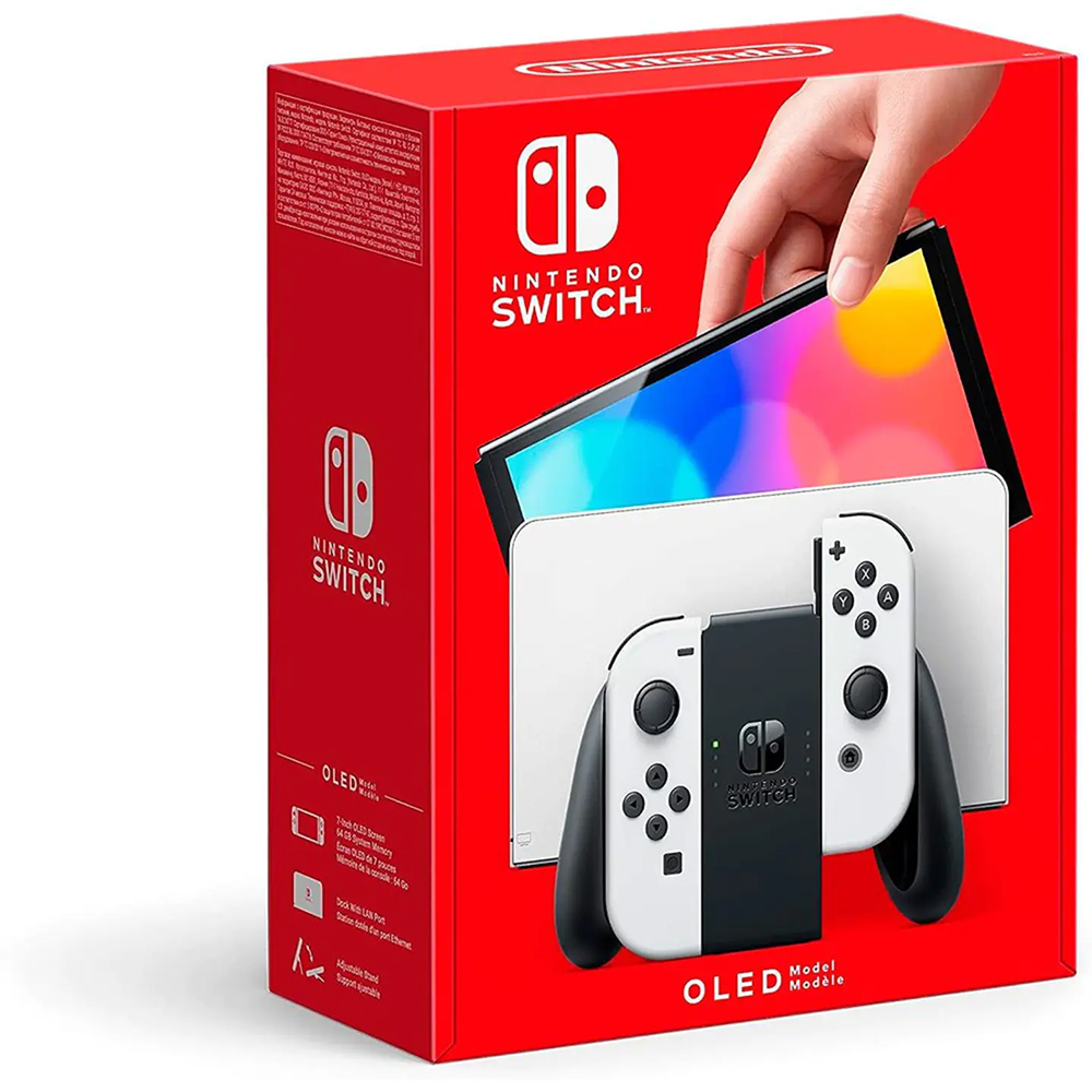 Nintendo - Geek Squad Certified Refurbished Switch - Modelo OLED con Joy-Con blanco - Blanco