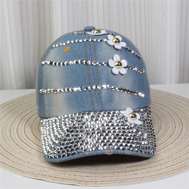 Unisex Streetwear Letter Usa Flower Curved Eaves Baseball Cap