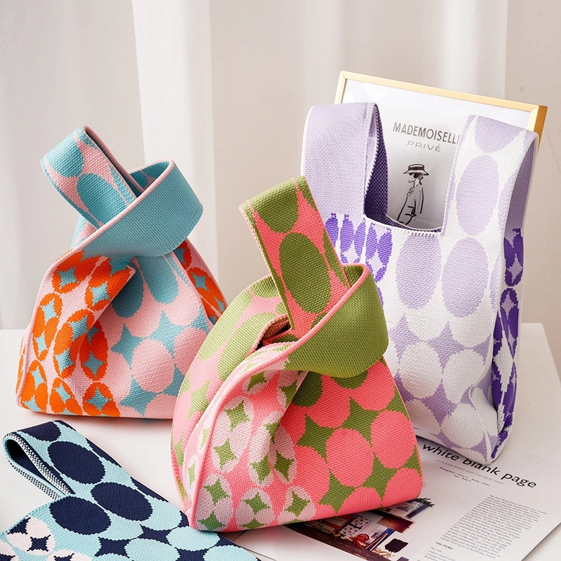 Women's Polyester Printing Classic Style Square Open Handbag