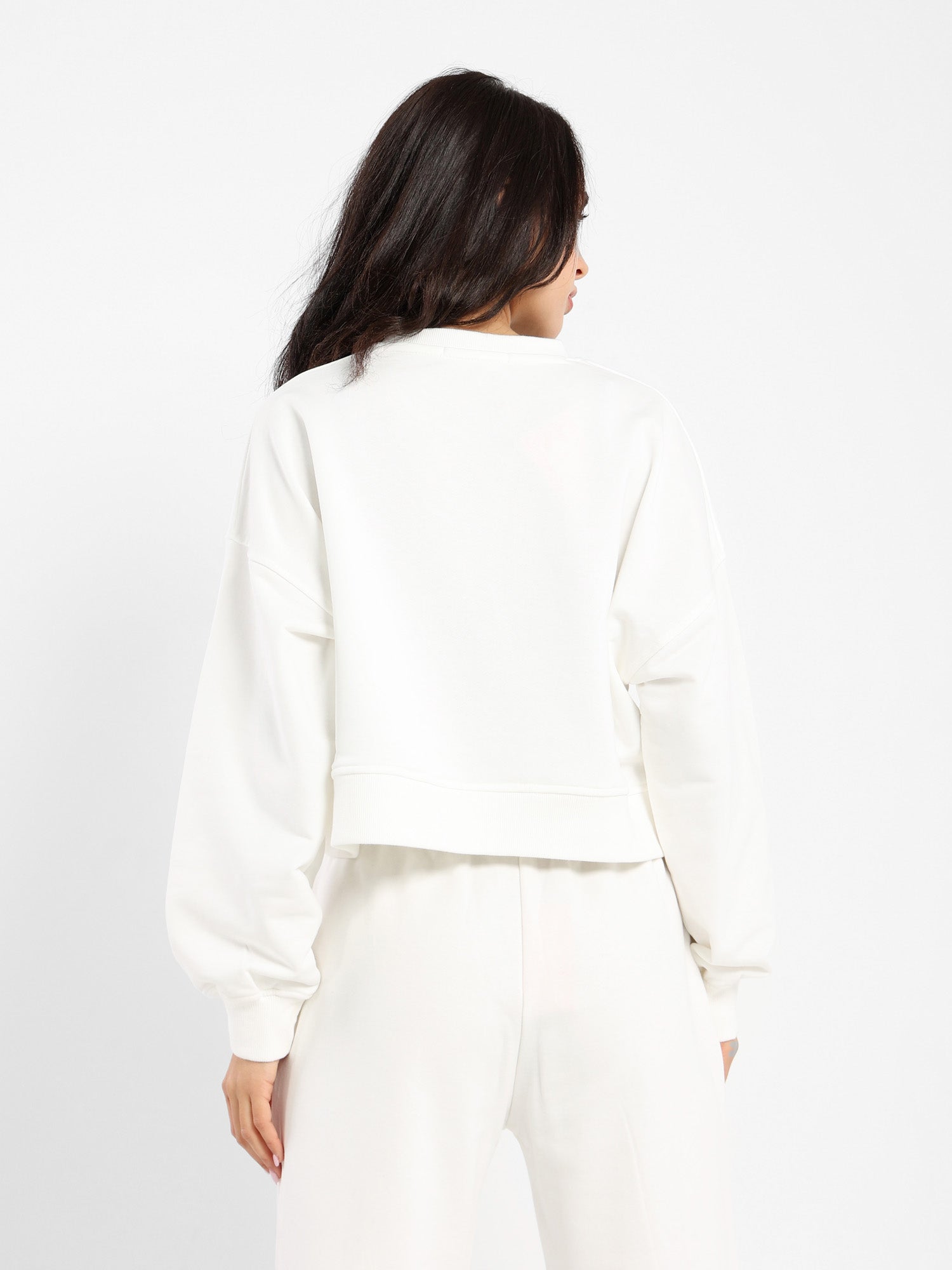 Cropped Sweatshirt with Place Print