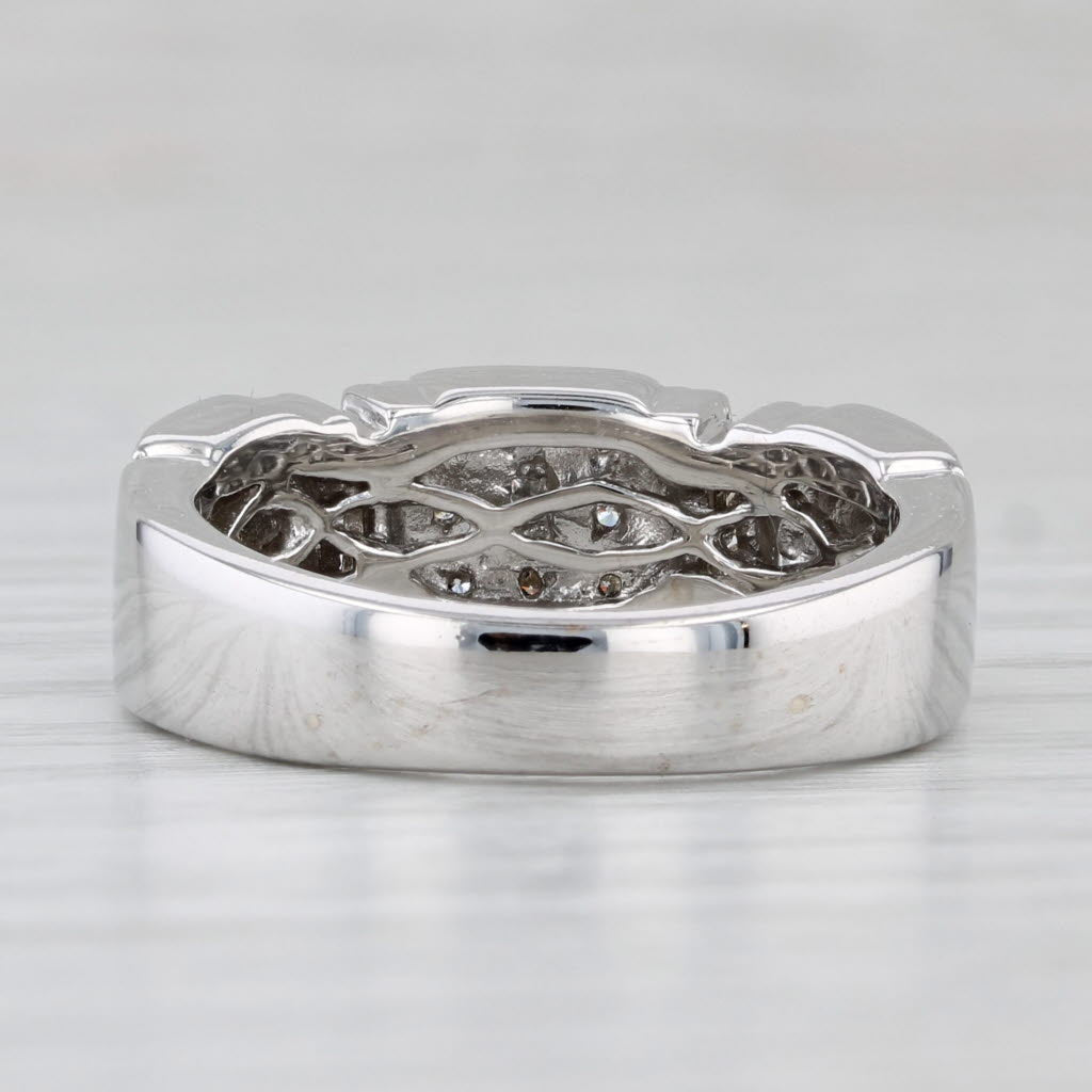 0.48ctw Diamond Halos Ring 14k White Gold Size 6.75