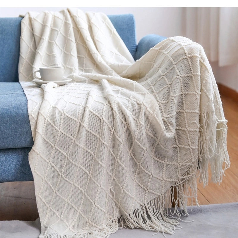 Elegant Solid Color Polyacrylonitrile Fiber (Acrylic) Blanket