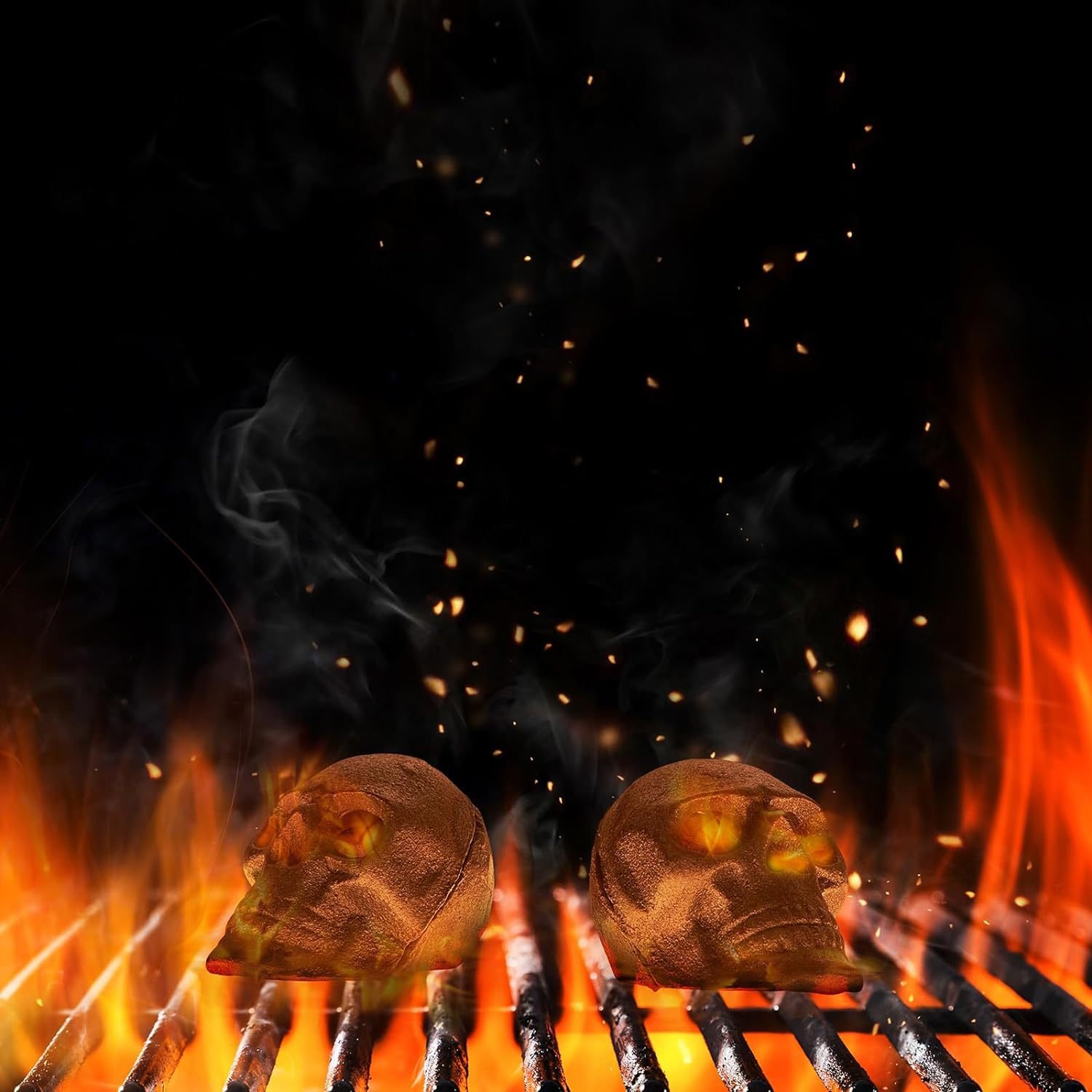 Iron Fireproof Fire Pit Skull