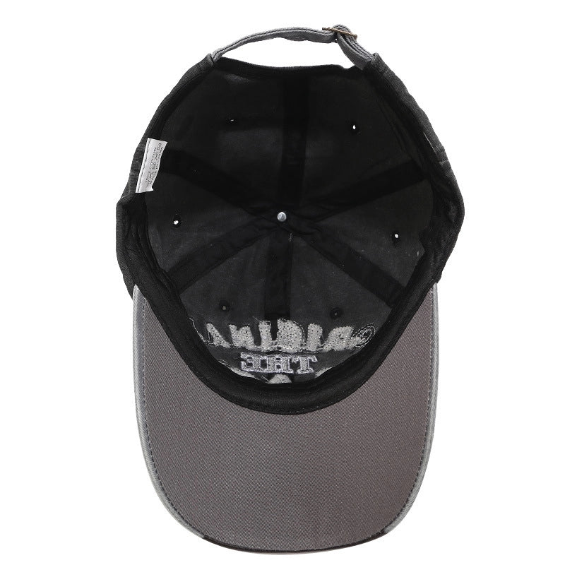 Unisex Retro Letter Curved Eaves Baseball Cap