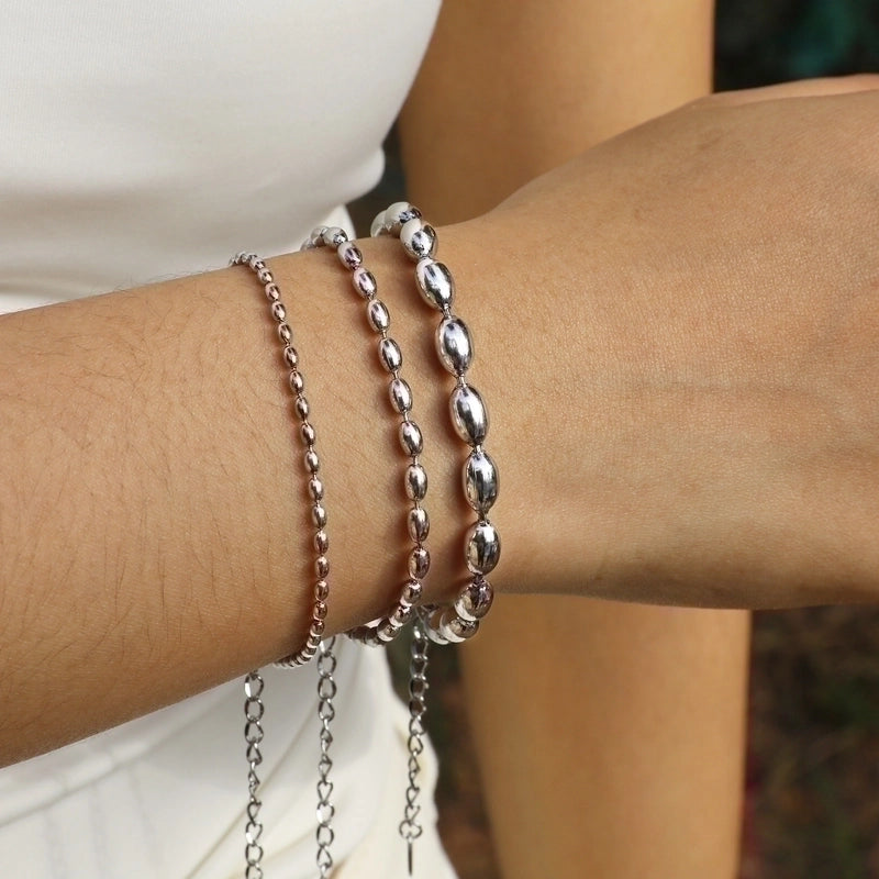 Minimalist Solid Color Stainless Steel Gold Plated Bracelets In Bulk