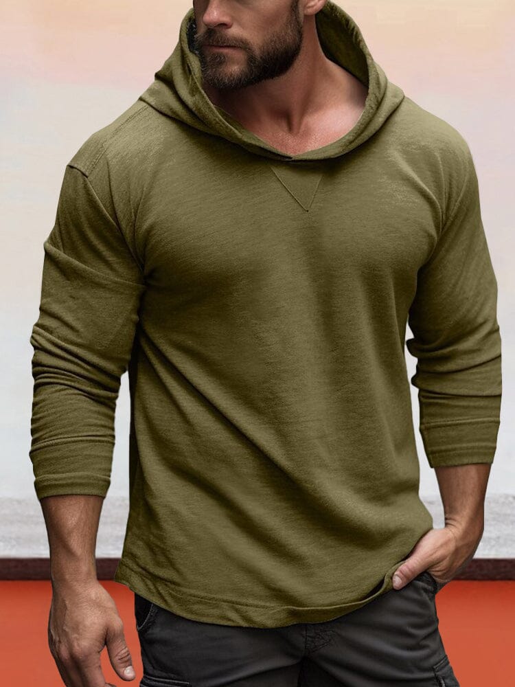 Lightweigt 100% Cotton Hooded Top