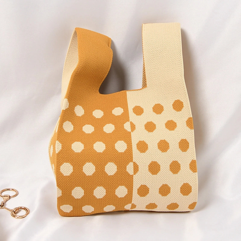 Women's Small Polyester Geometric Streetwear Open Tote Bag
