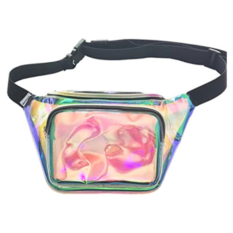 Streetwear Solid Color Transparent Zipper Fanny Pack