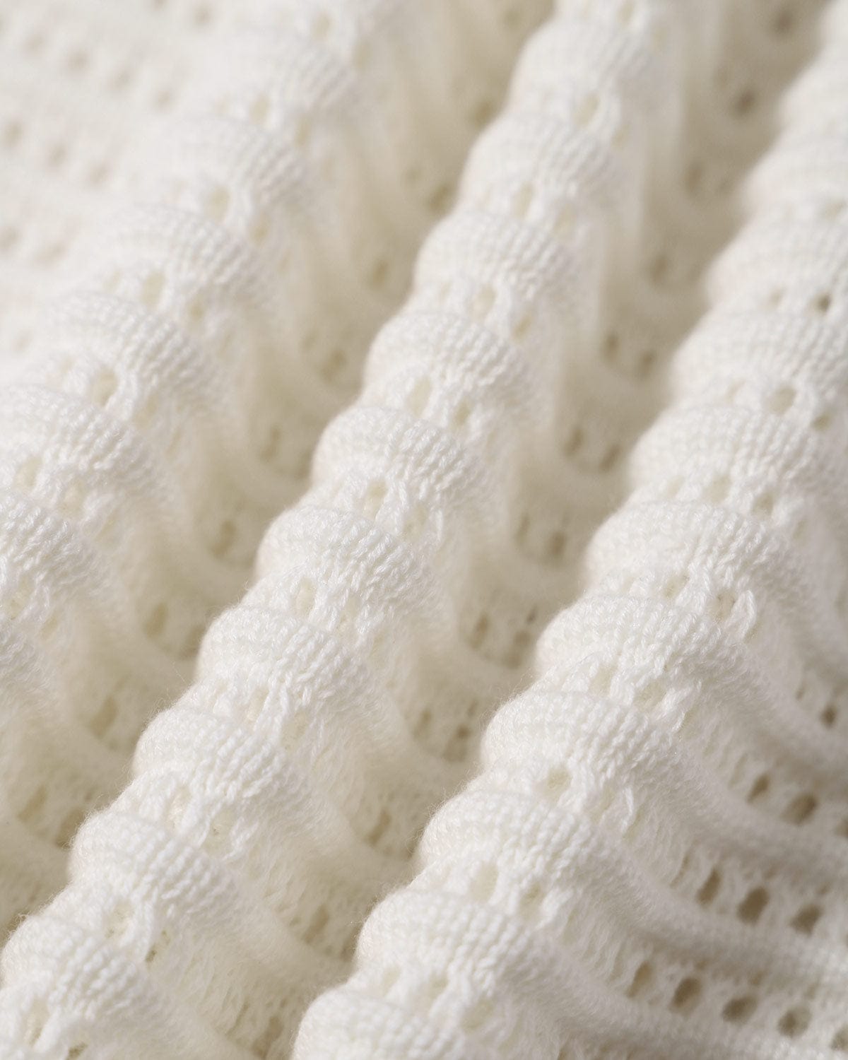 The Beige Sleeveless Pointelle Ribbed Knit Vest