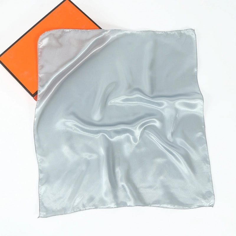 Women's Minimalist Solid Color Polyester Silk Scarf