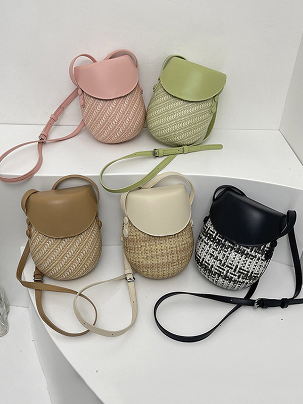 Geometric Split-Joint Woven Bags Bags Accessories Crossbody Bags