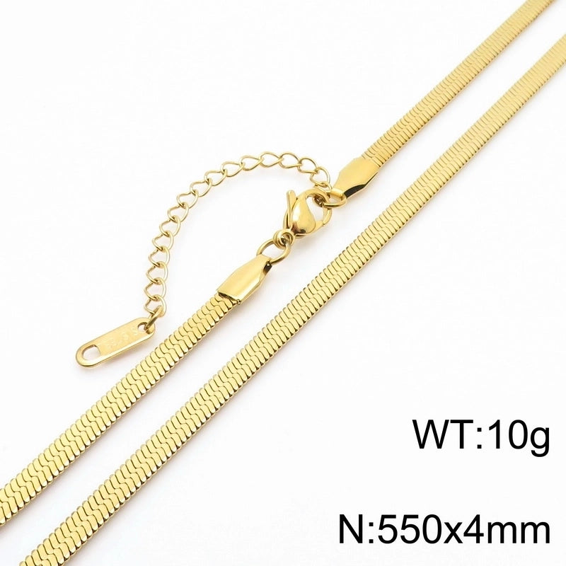 Minimalist Geometric 304 Stainless Steel 18K Gold Plated Necklace