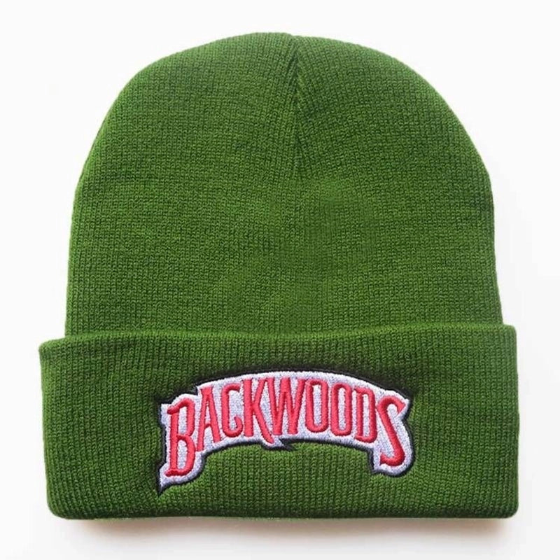 New Autumn And Winter Men's And Women's Warm Wool Hat BACKWOODS Letter Embroidery Men's And Women's Knitted Hat Pullover Hat