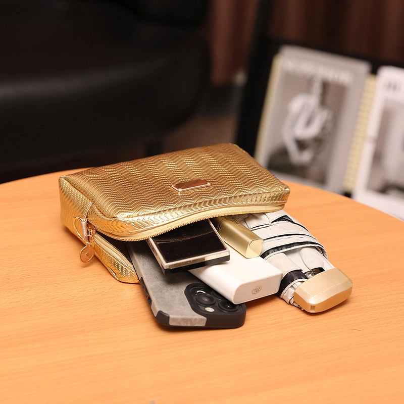 Women's Pu Leather Solid Color Streetwear Square Zipper Crossbody Bag