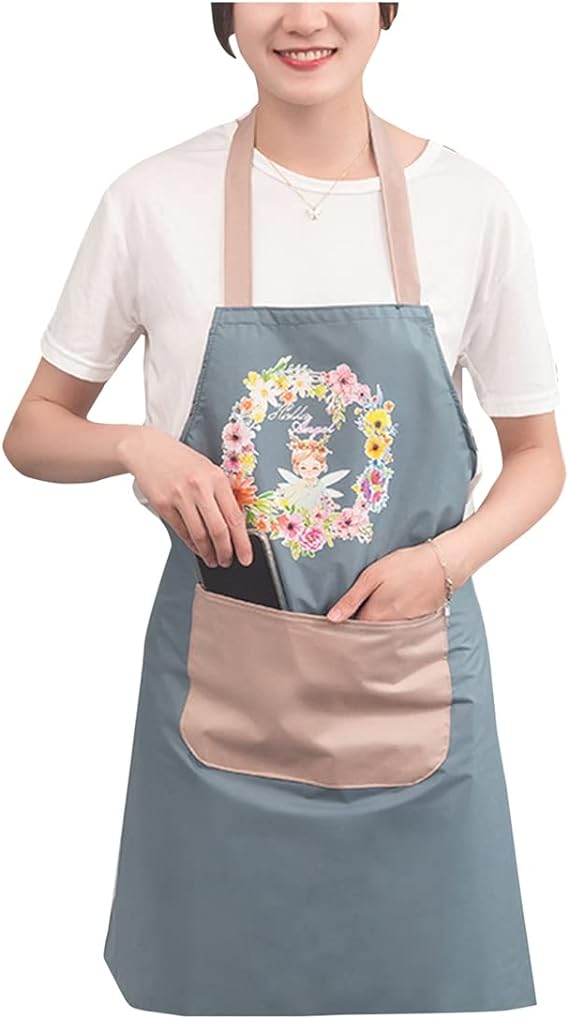 2 Pieces of Waterproof & oilproof Kitchen Apron . Kitchen Apron with Pockets