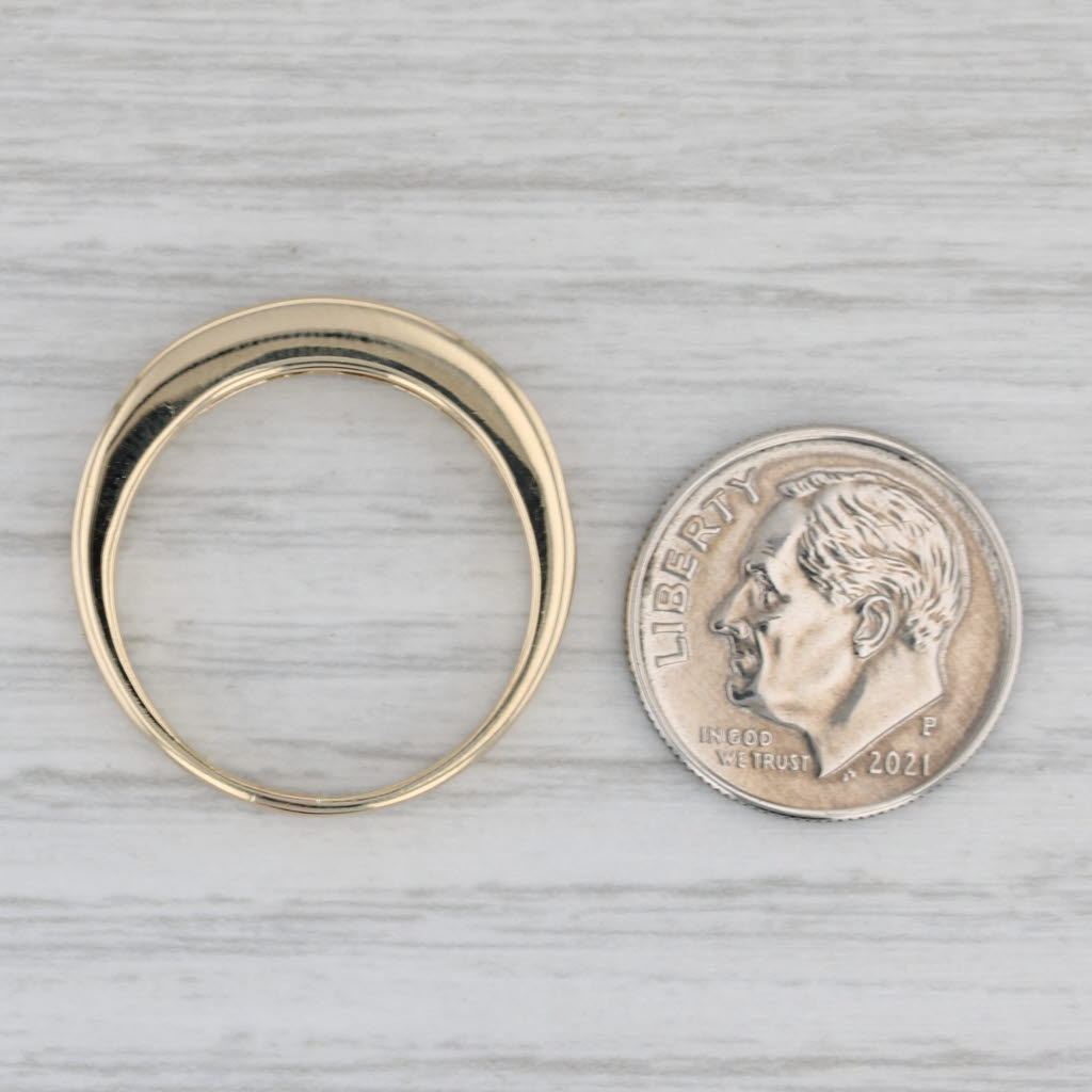 0.60ctw Diamond Wedding Band 14k Yellow Gold Size 8.5 Stackable Anniversary Ring