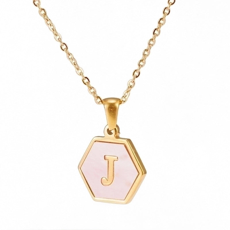 Modern Style Letter 304 Stainless Steel 18K Gold Plated Plating Stainless Steel Necklaces