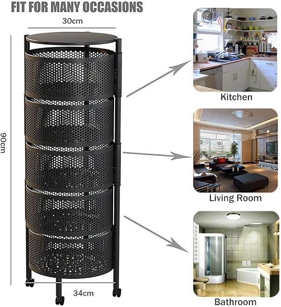 5 Layer Round Shelf.5 Layer Rotatable Kitchen Organizer