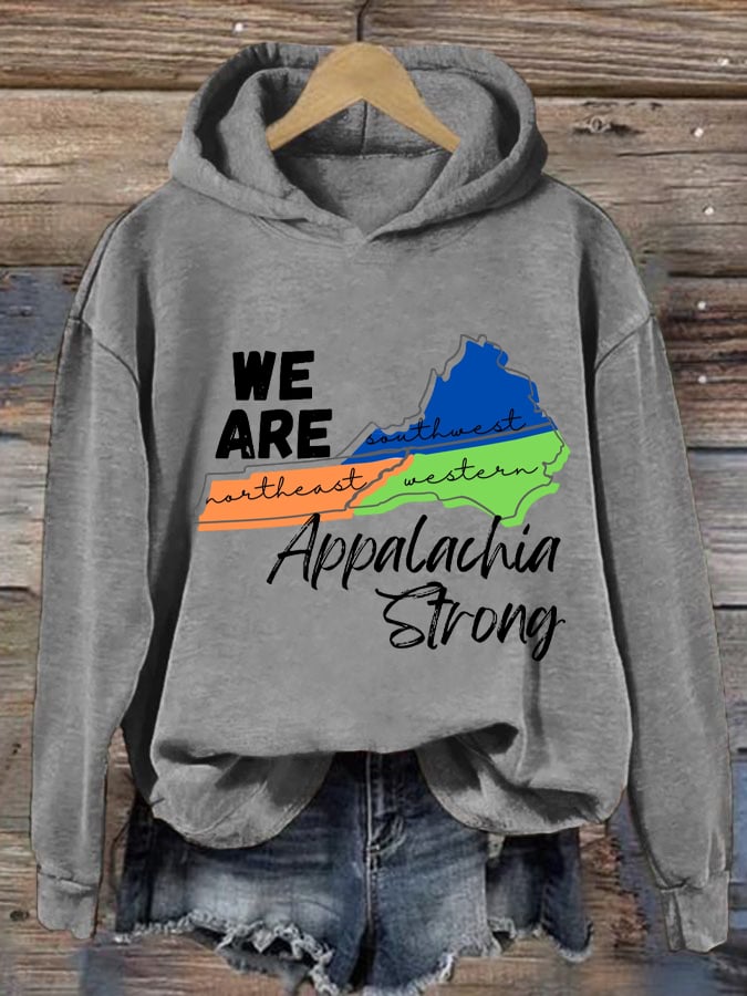 Women's We Are Appalachia Strong Print Casual Sweatshirt