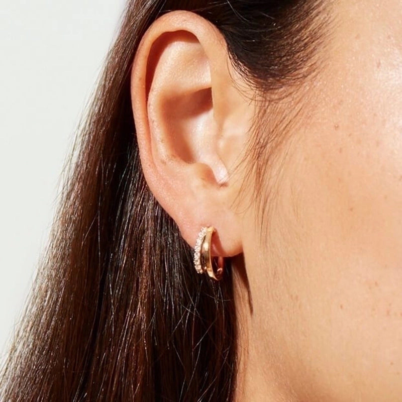 Minimalist Geometric Plating Metal Artificial Gemstones Copper Earrings